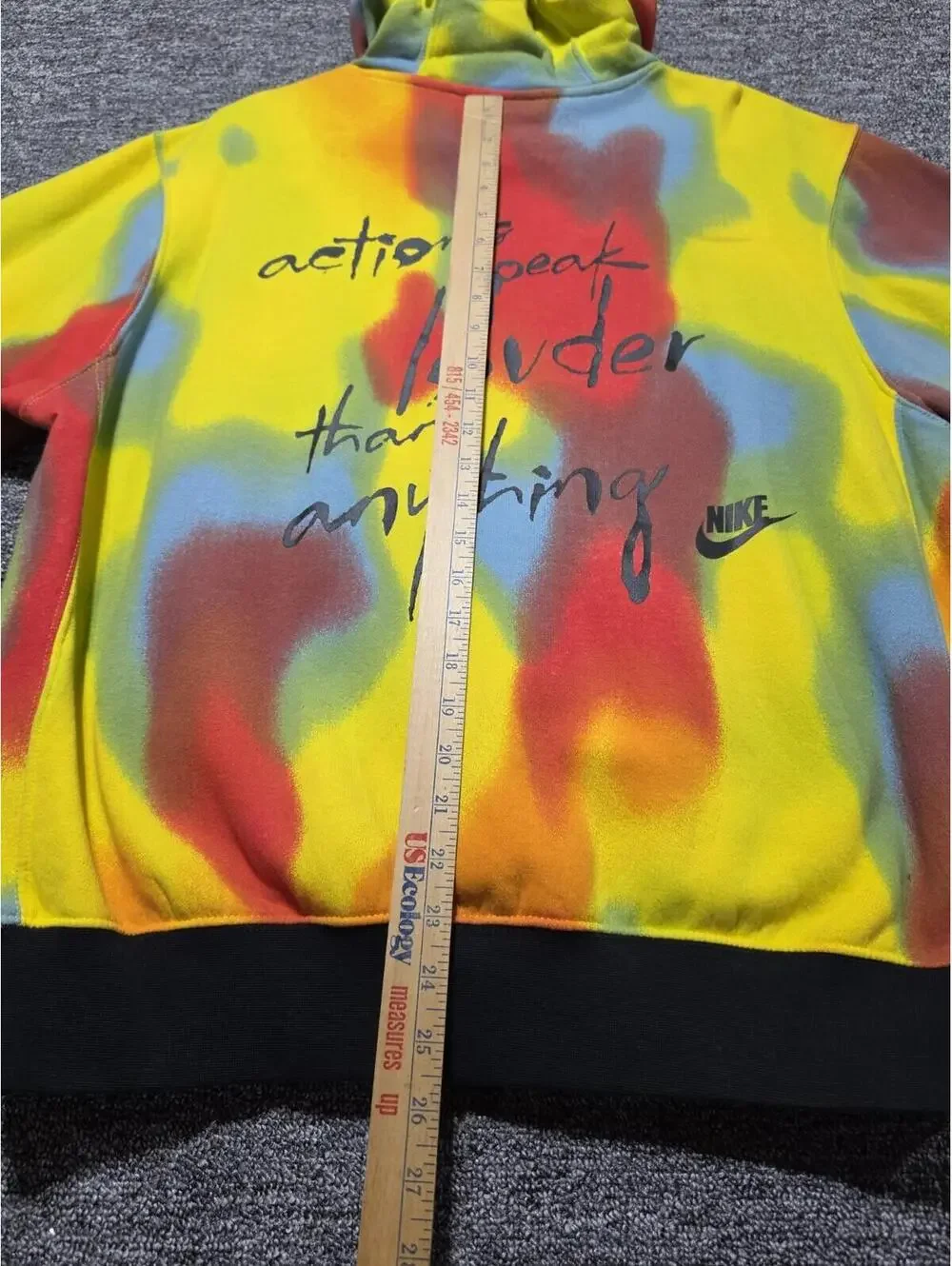 Nike Tie-Dye Pullover Hoodie in Yellow, Red, Blue